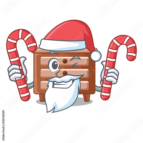 Santa with candy shape of bedside table shape funny