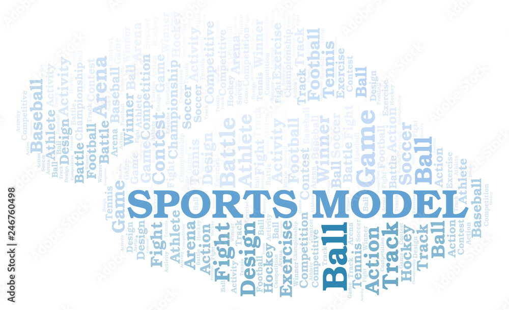 Obraz premium Sports Model word cloud.