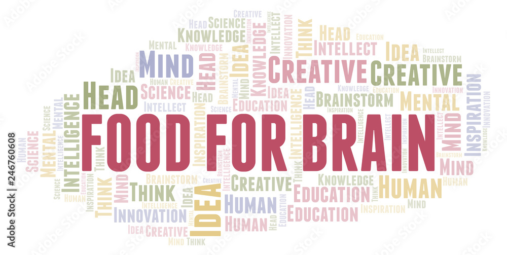 Fototapeta premium Food For Brain word cloud.