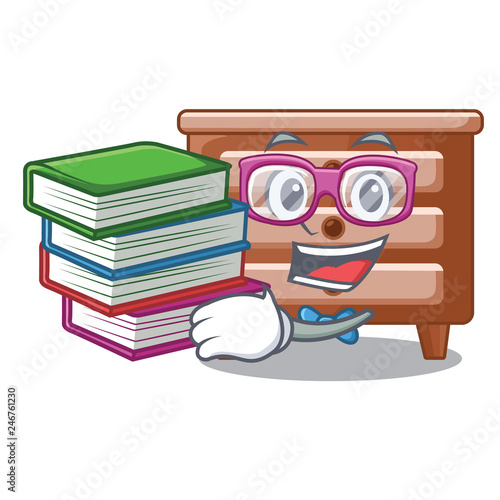 Student with book shape of bedside table shape funny