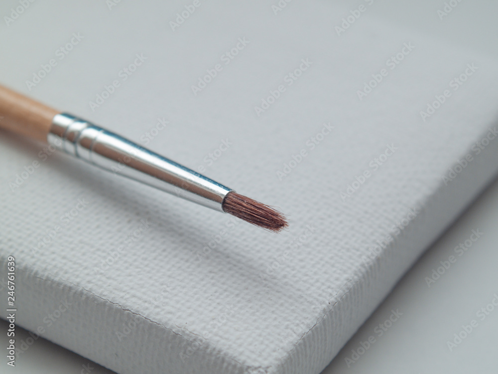 Fototapeta premium brush and canvas