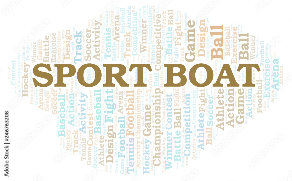 Obraz premium Sport Boat word cloud.