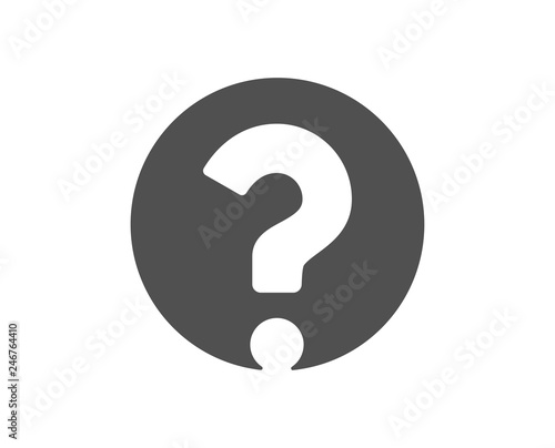 Question mark icon. Support help sign. FAQ symbol. Quality design element. Classic style icon. Vector