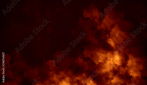 Fire moke texture overlays on islotaed background. Misty background effect