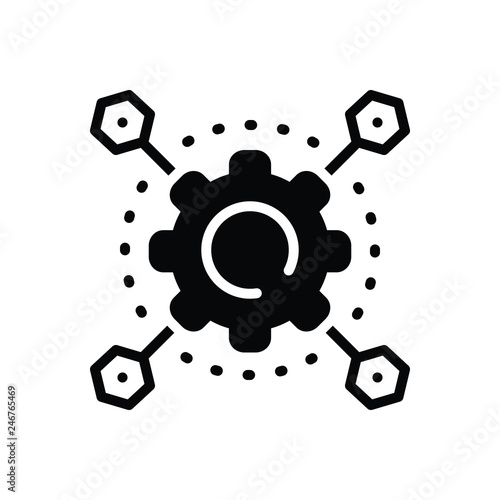 Black solid icon for automatization 
