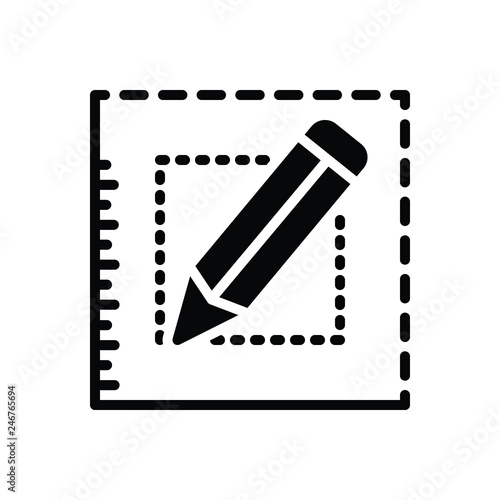 Black solid icon for bespoke order  
