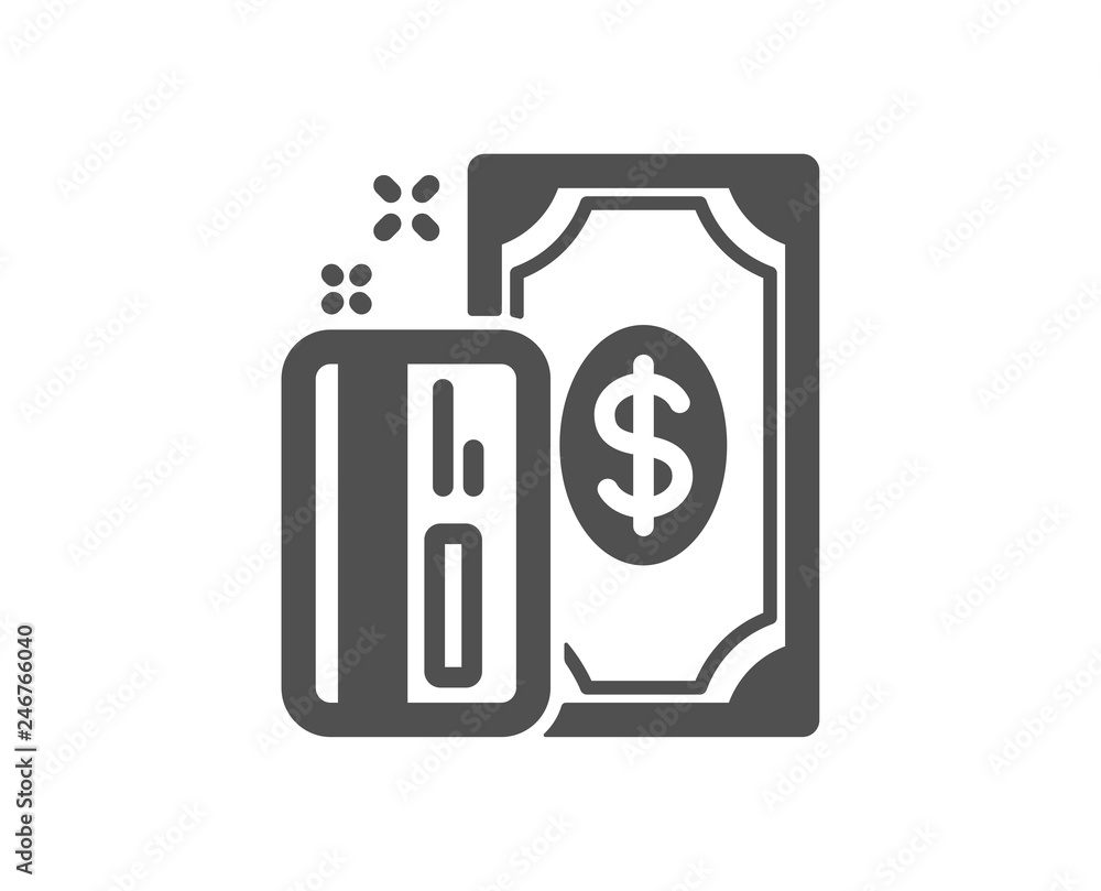 Money icon. Payment methods sign. Credit card symbol. Quality design element. Classic style icon. Vector Money icon. Payment methods sign. Credit card symbol. Quality design element. Classic style icon. Vector