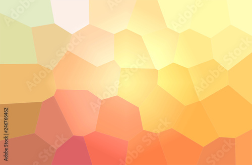 Abstract illustration of orange  yellow Giant Hexagon background