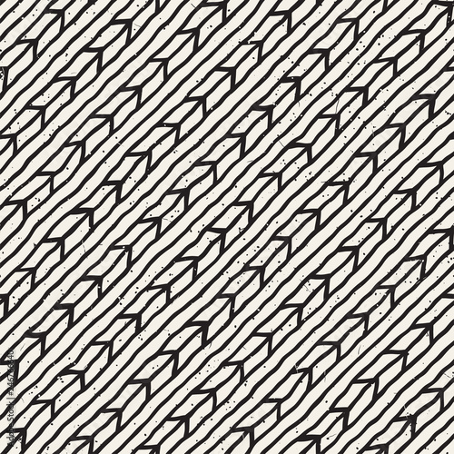 Simple ink geometric pattern. Monochrome black and white strokes background. Hand drawn ink texture for your design.