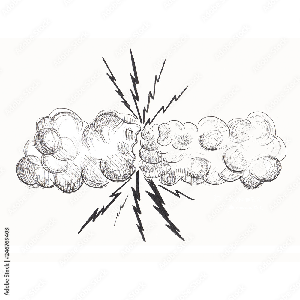 Thunderstorm Clouds Drawing