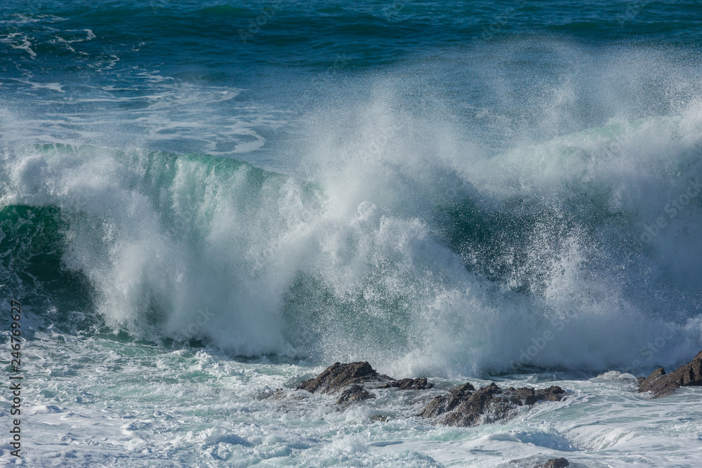 Rolling Turquoise, Blue and White Surf on the North Cornwall Coast, UK - 8