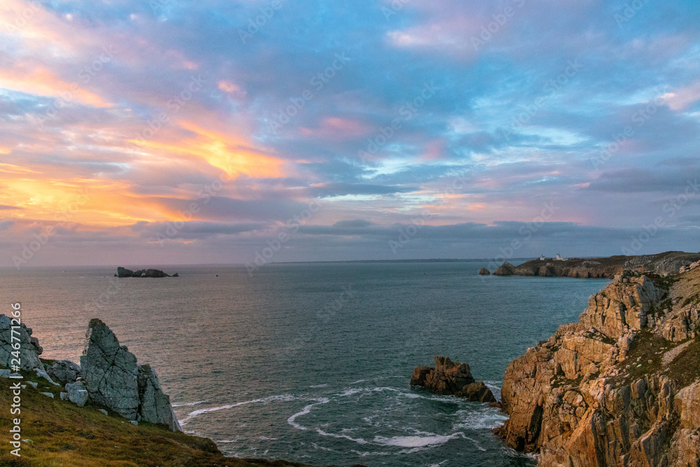 Bretagne - Küste - Sonnenuntergang - Halbinsel