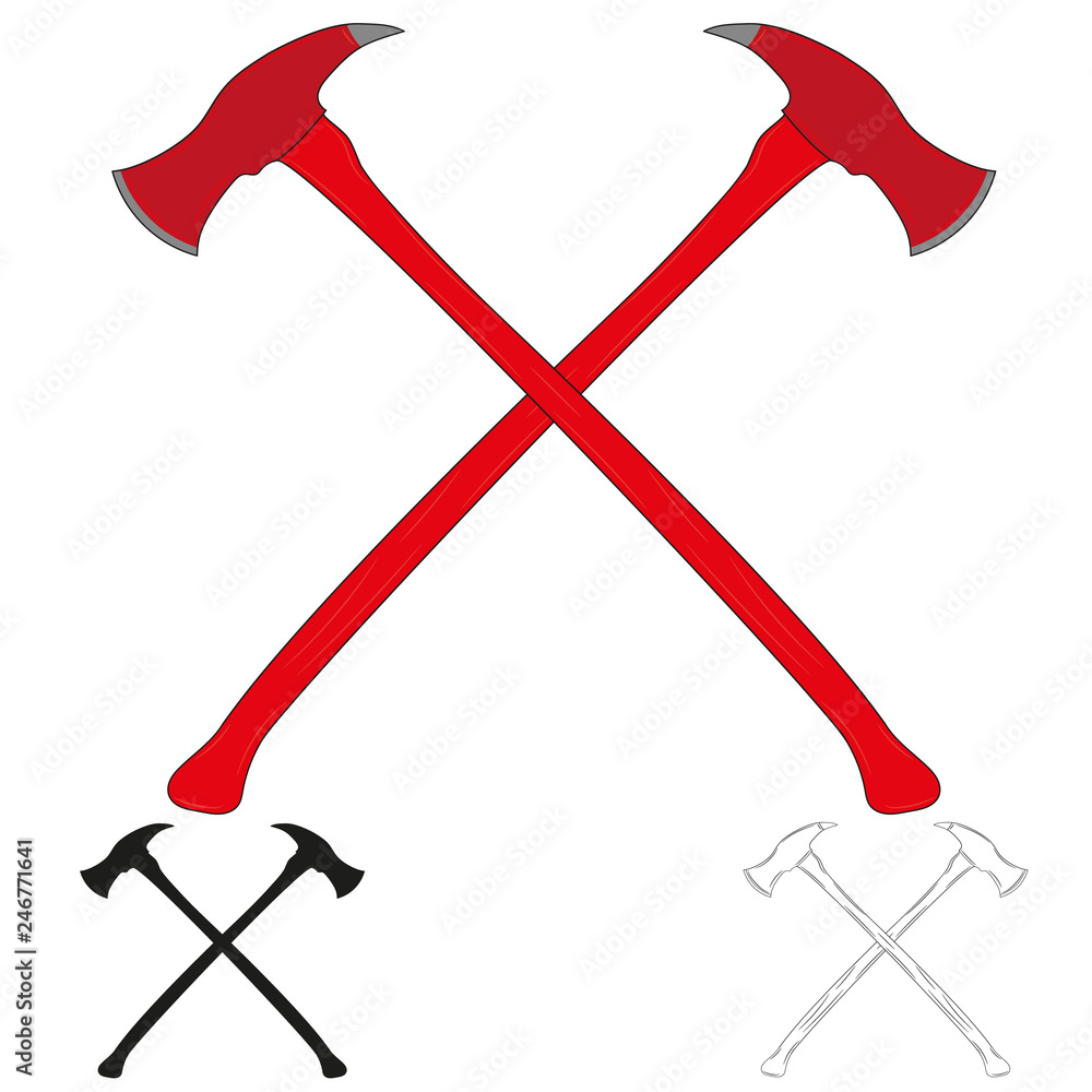 Crossed Fire Axes