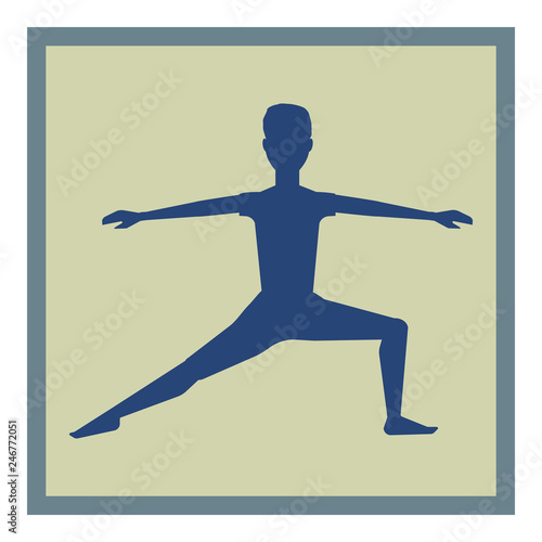 silhouette of a man practicing yoga