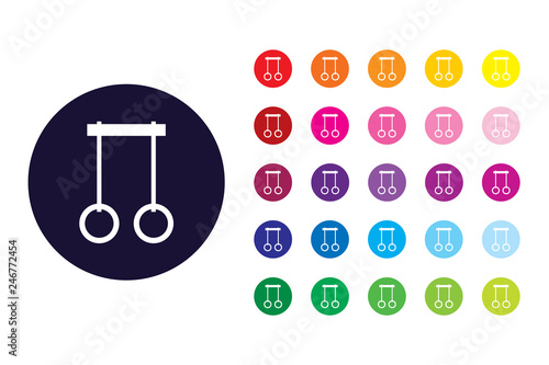 Gymnastics sign icon. Gymnastics color symbol.