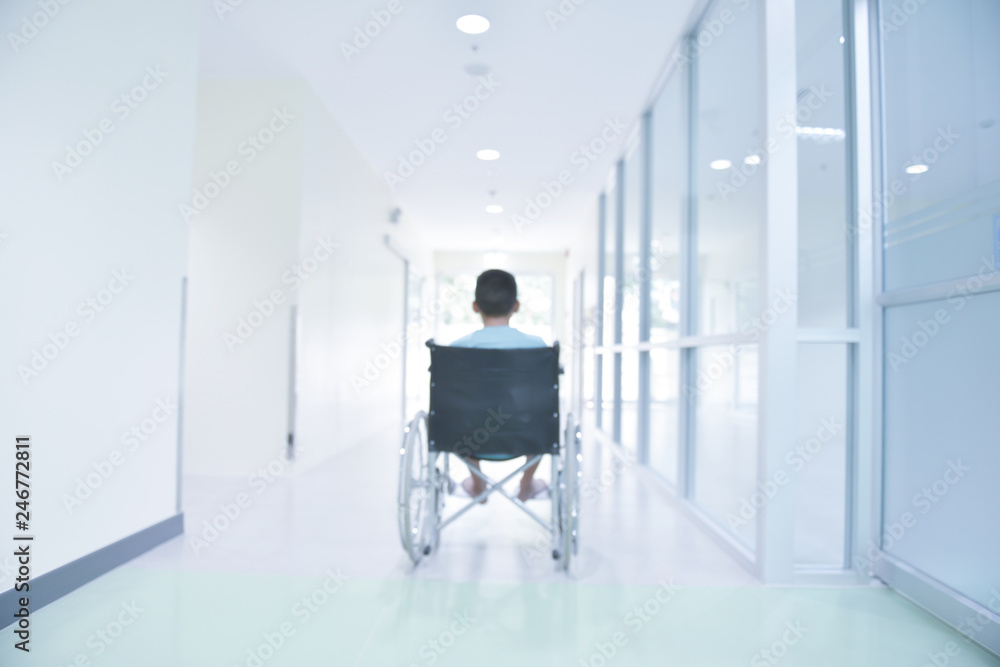Picture of Beckberg, sick child on wheel chair in hospital Picture of Beckberg, sick child on wheel chair in hospital