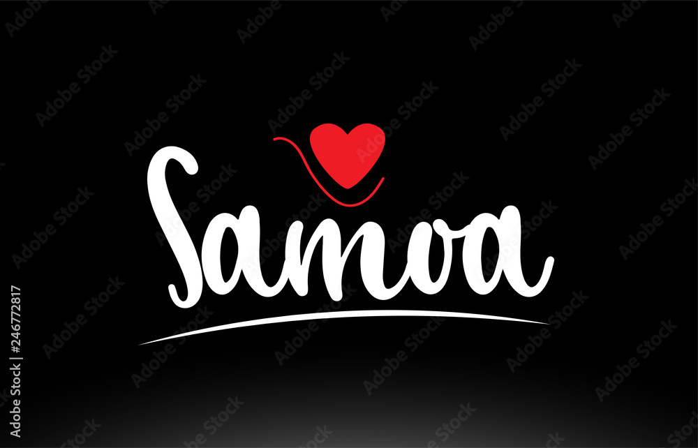 Samoa country text typography logo icon design on black background Samoa country text typography logo icon design on black background