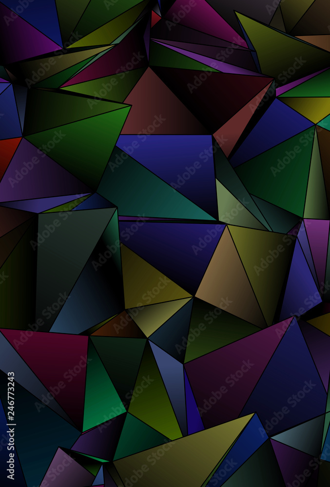 Fototapeta premium Triangular 3d, modern background