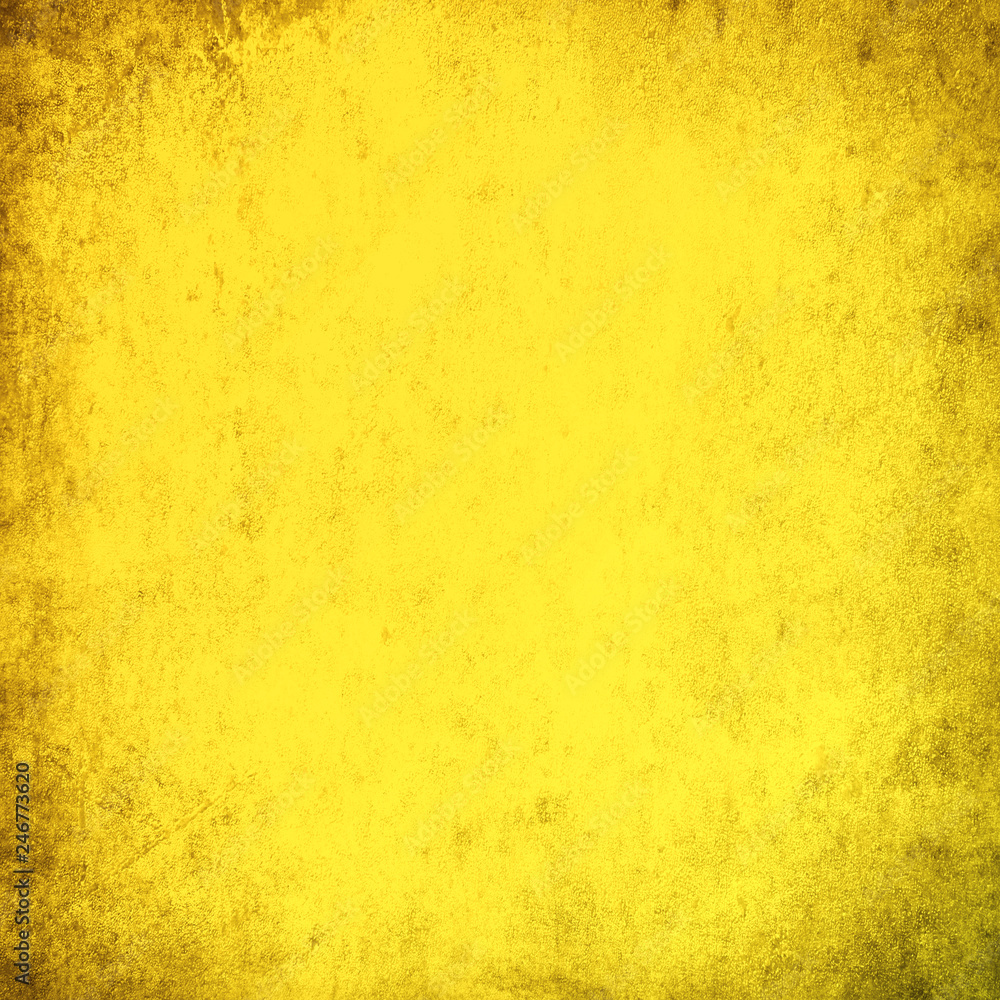 Yellow grunge wall for texture background