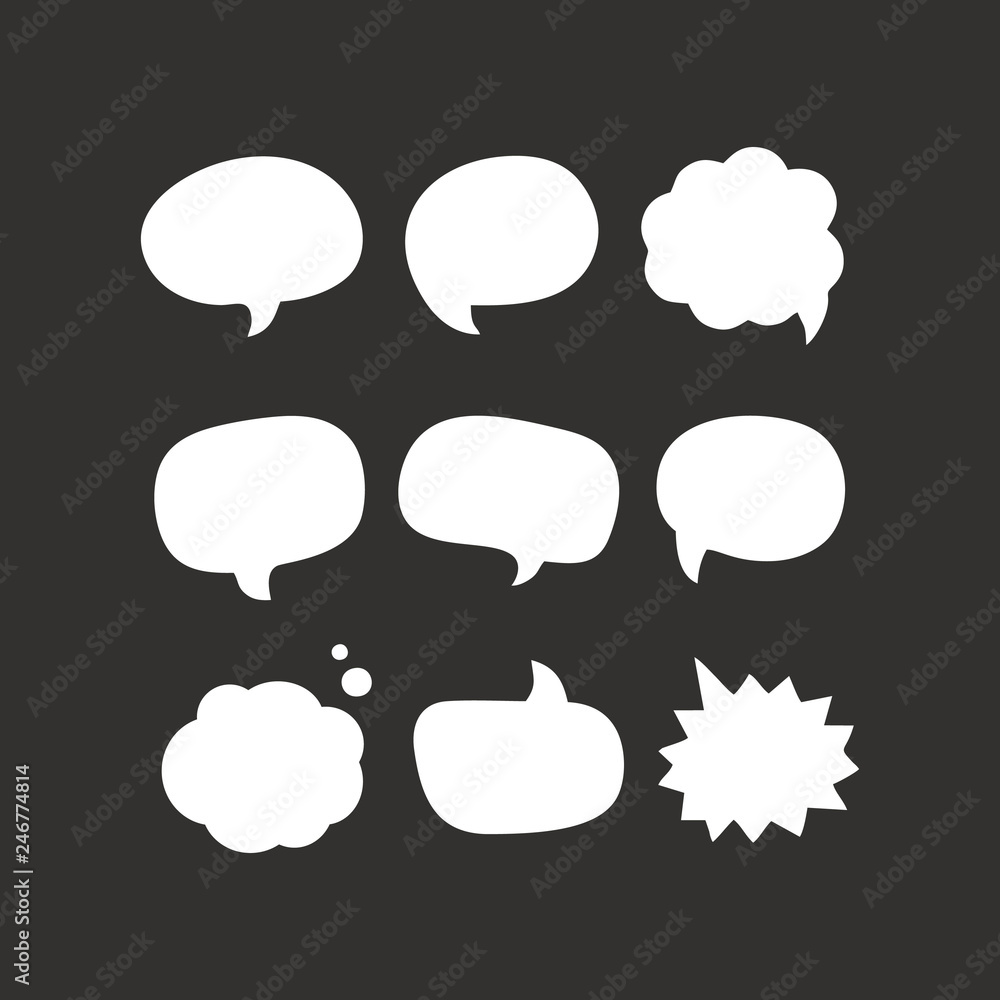 Obraz premium white speech bubbles design