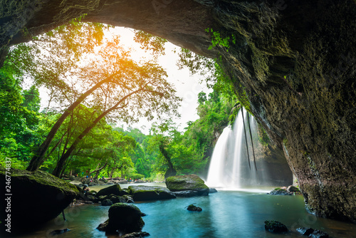 Haew Suwat Waterfall at Khao Yai National Park  Thailand  