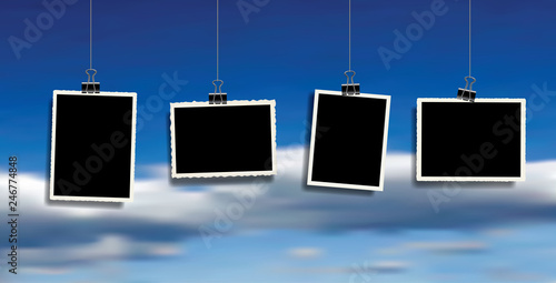four photo clouds