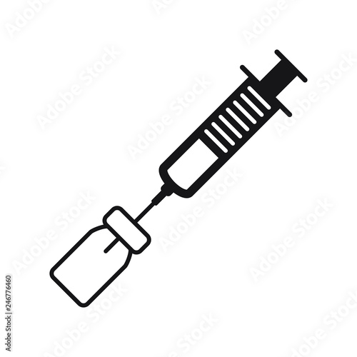 Syringe icon, hypodermic vector icon