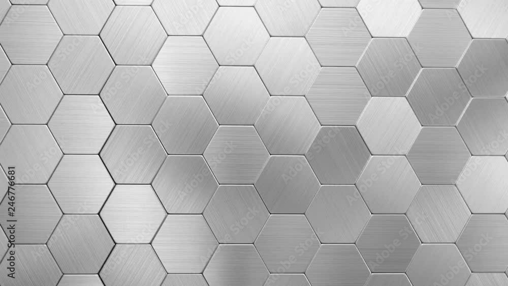 Surface consisting of hexagonal metal plates. Surface consisting of hexagonal metal plates.