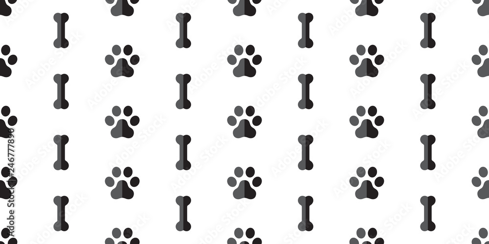 dog paw seamless pattern dog bone vector french bulldog tile background wallpaper isolated white dog paw seamless pattern dog bone vector french bulldog tile background wallpaper isolated white