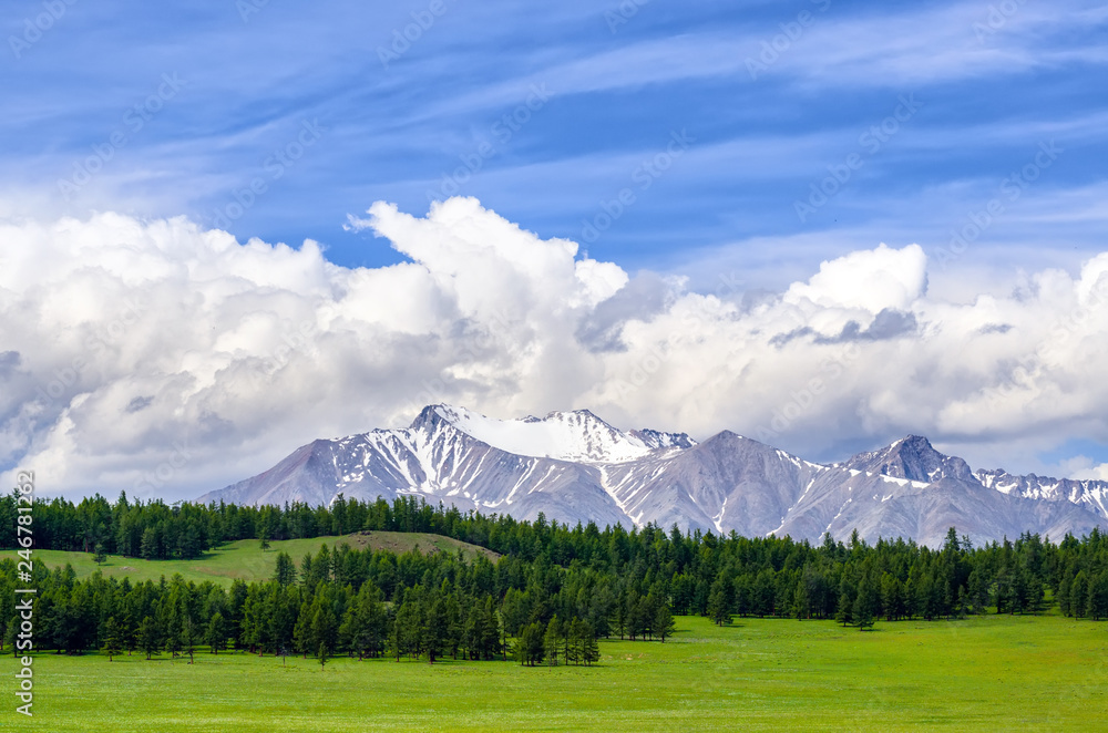 Fototapeta premium Mountain background, Mongolia