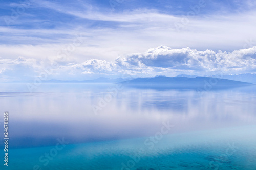 Background with Hovsogol lake, Mongolia
