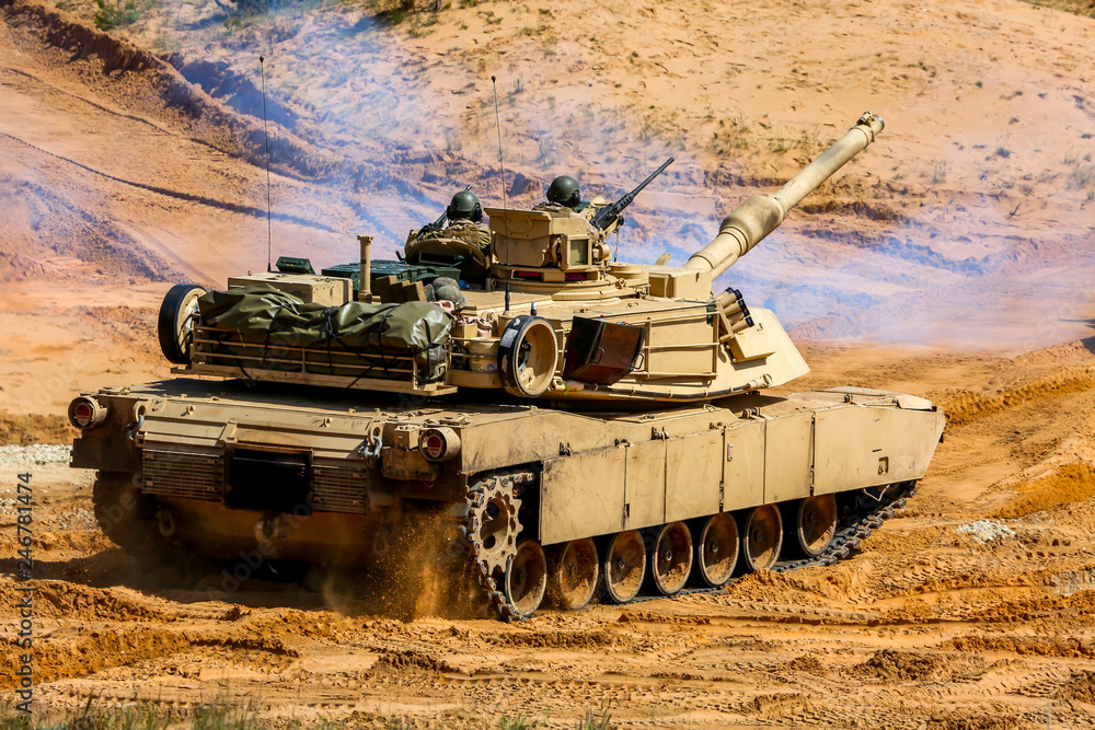Fotografia Tank in military training Saber Strike in Latvia. - Kup na  Posters.pl