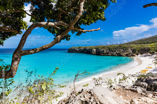 The pristine Grote Knip beach on the tropical Island of Curacao © Zstock