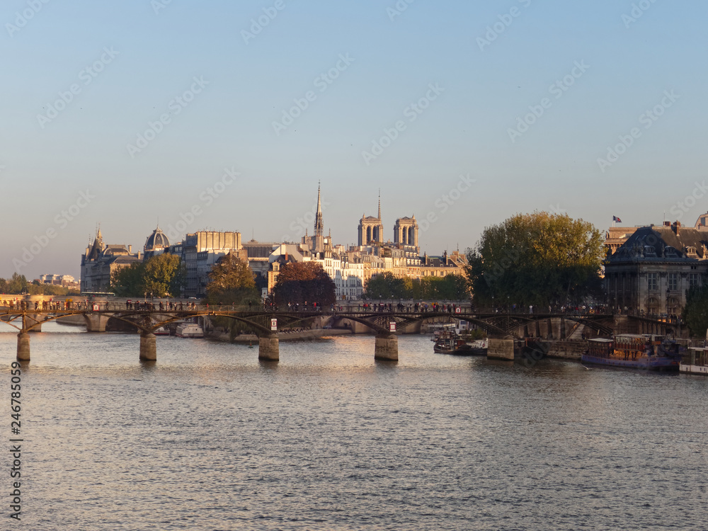 Obraz premium The seine river and Ile de la Cite - Paris, France