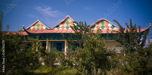 Exterior view to dungan mosque in Karakol  Kyrgyzstan