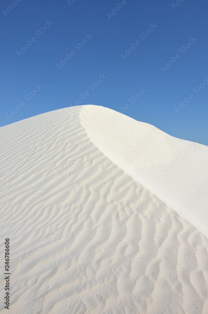 White sand dune in Nambung National Park, Western Australia