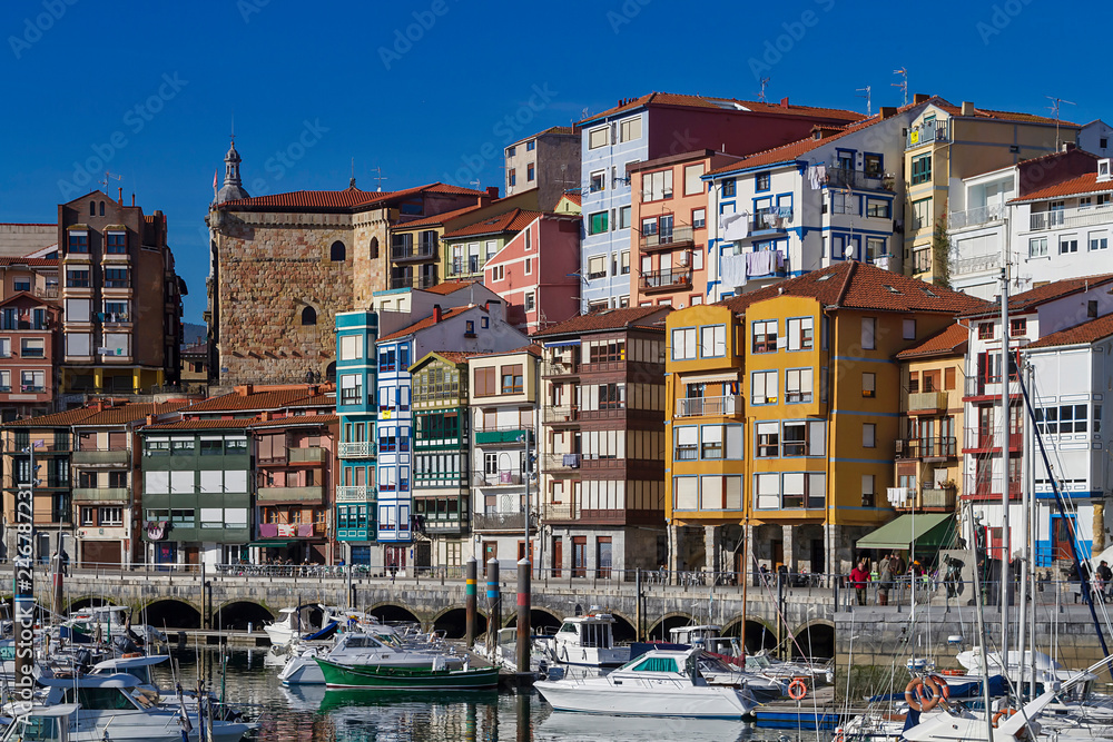 Bermeo fishing town in Basque country coast