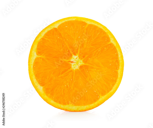 Orange on white background