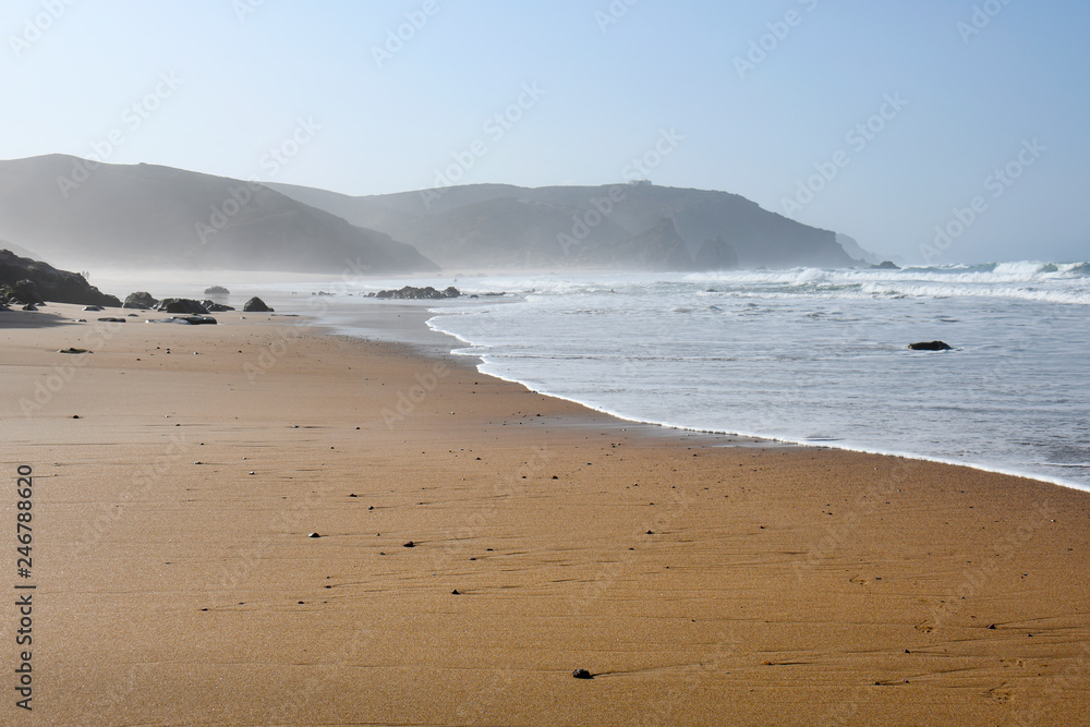 Portugal, côte atlantique, plage de Amado