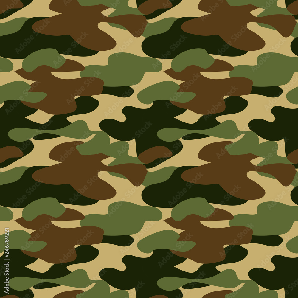 Fototapeta premium Camouflage seamless pattern. Abstract vector background.