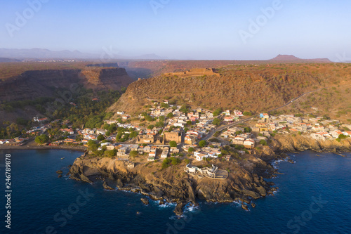 Aerial view Cidade Velha city  in Santiago - Cape Verde - Cabo Verde photo