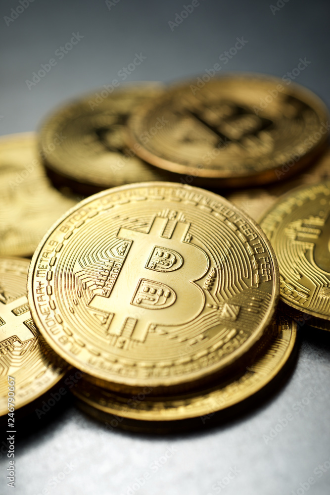 Bitcoins concept view Bitcoins concept view