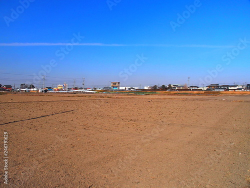 Wallpaper Mural 郊外の冬の田圃風景 Torontodigital.ca