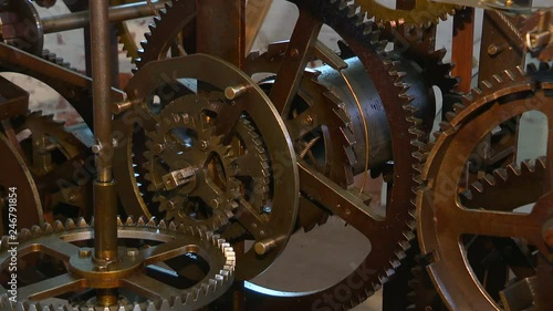 The chimes on the old castle tower still work. A serviceable bronze clockwork mechanism has been counting down time for many, many years.