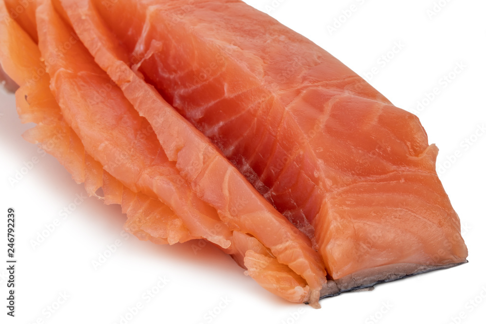 Fillet of trout isolated on white background Fillet of trout isolated on white background