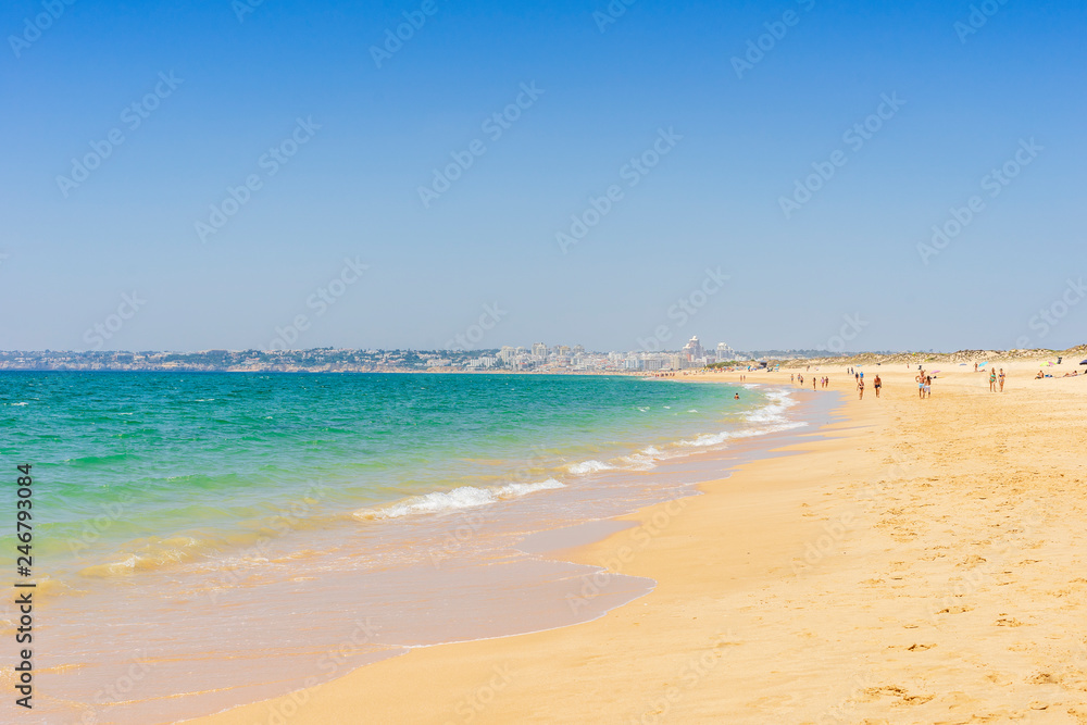 Wide, sandy beach next to Armacao de Pera, Portugal