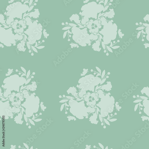 Beautiful seamless pattern.Flower imprint. Vector illustration.