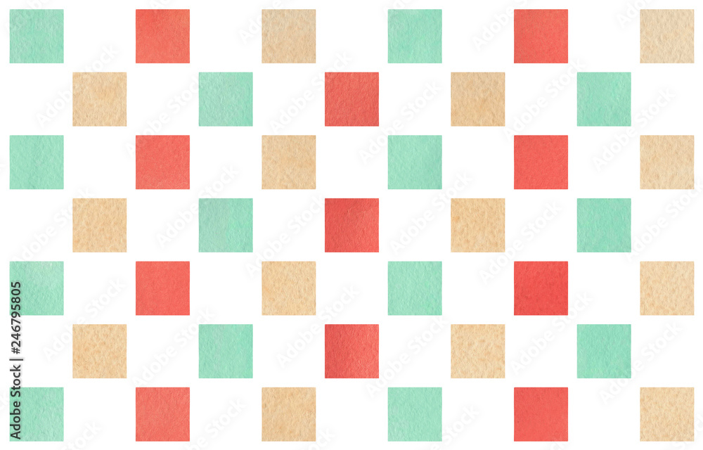 Watercolor geometrical pattern.