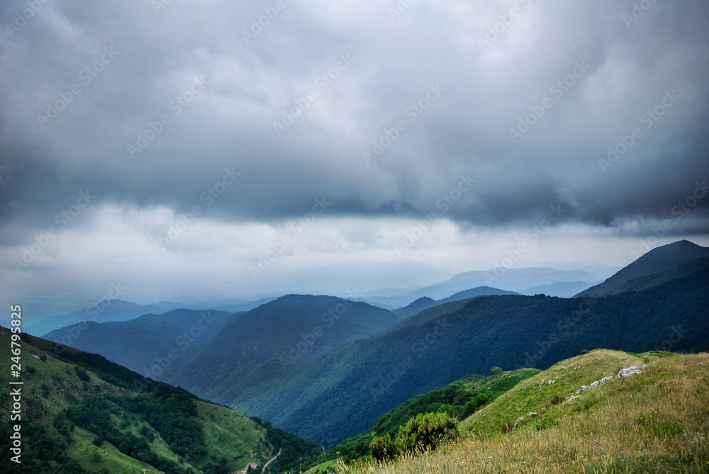 Cloudy landscape in Apuan alps Cloudy landscape in Apuan alps