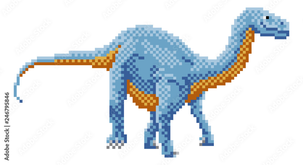 Pixel Art Dinosaur 8bit Game Dino Characters Stock Illustration - Download  Image Now - Animal, Animals In The Wild, Arcade - iStock